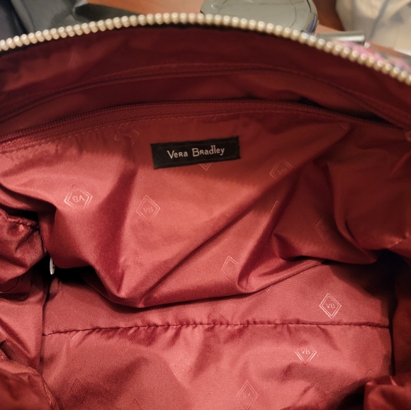 Vera Bradley Black Floral Crossbody Canvas Bag - Picture 8 of 8